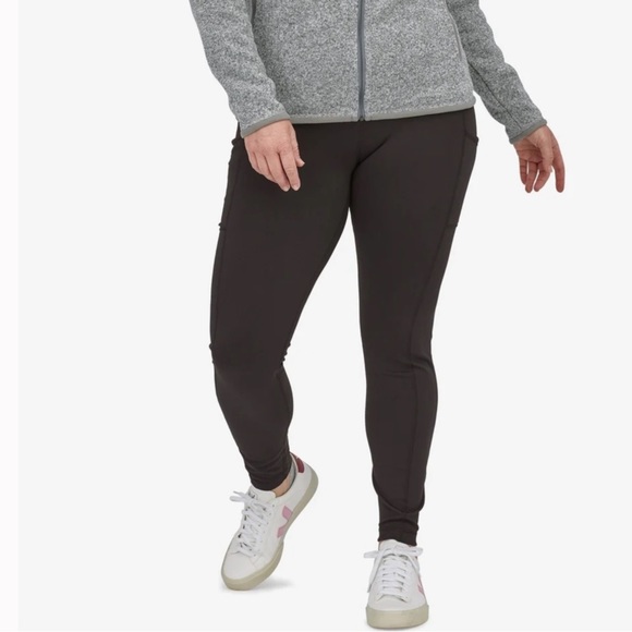 Patagonia Pants - Patagonia Mid Weight Buttery Soft Base Layer Skinny Legging Yoga Pants Dark Gray